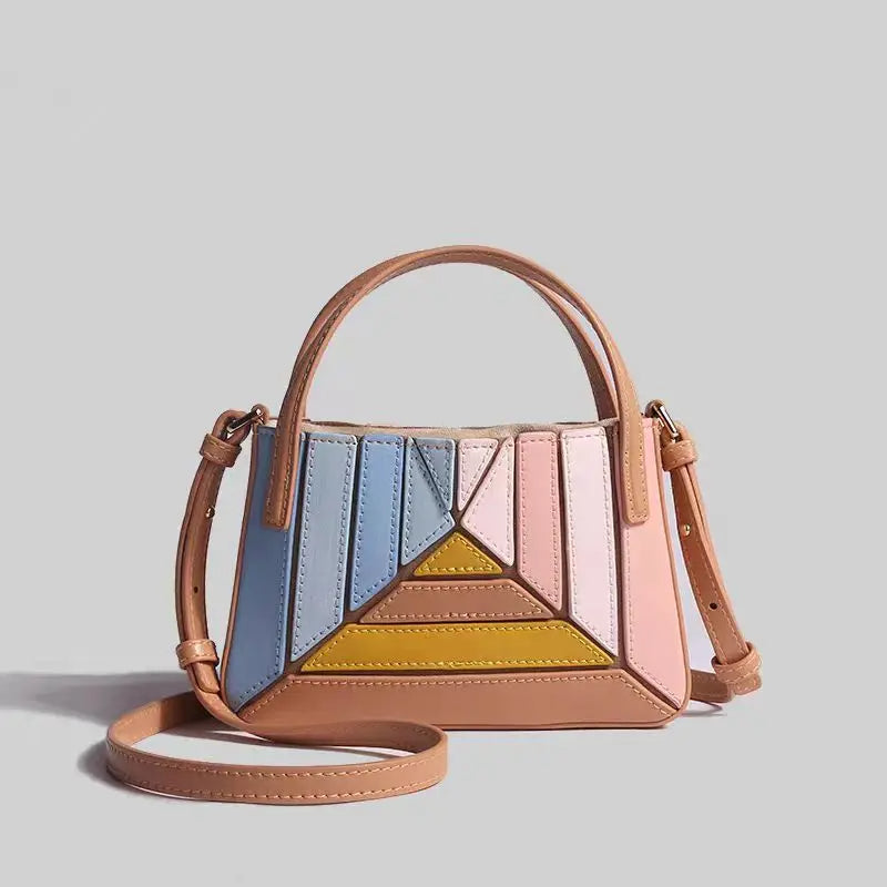 Mira - Moderne håndtaske med flerdelt geometrisk design