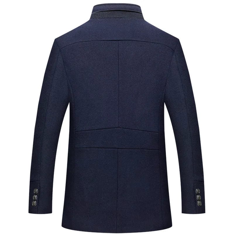 DRAKE - Herre uldblanding trenchcoat med sjalskrave