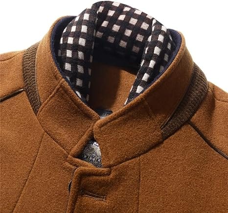 DRAKE - Herre uldblanding trenchcoat med sjalskrave