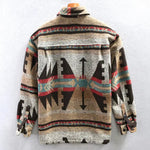 Retro aztekisk flannelskjortejakke til mænd