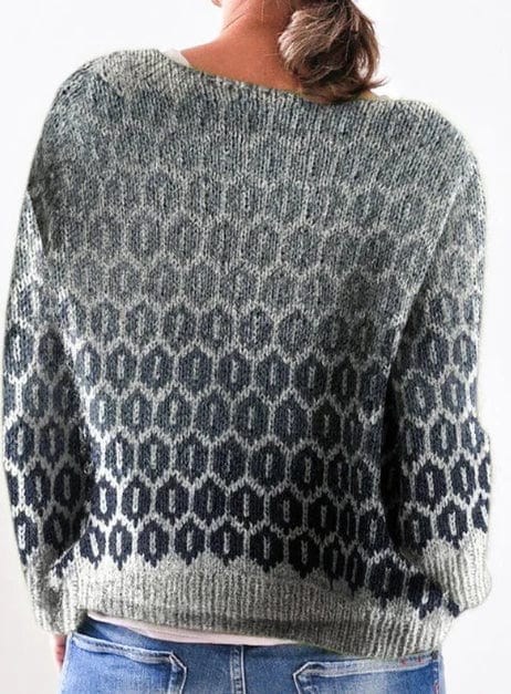 Emma - Grå sweater med detaljer