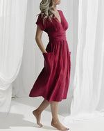 ERICA - Elegant hørkjole