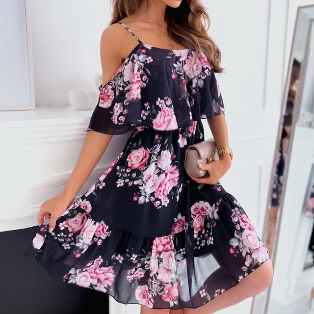 Esther | Elegant Kjole med Blomsterprint