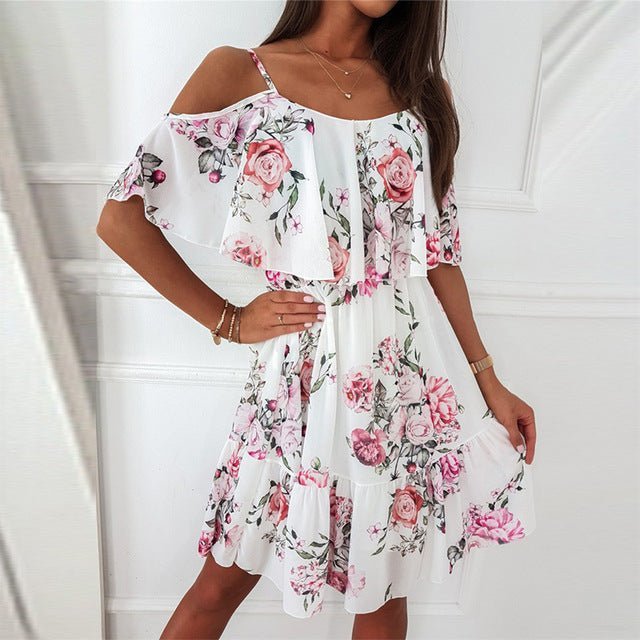 Esther | Elegant Kjole med Blomsterprint