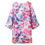 MODA pink blomsterprint åndbar blød kimono