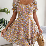 Lillian - sweetheart blomstret A-line kjole