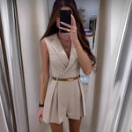 Francheska | Stilfuld Ærmeløs Jumpsuit