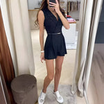 Francheska | Stilfuld Ærmeløs Jumpsuit