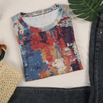 Frieda - Sweater med abstrakt print