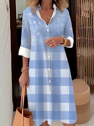 Beatrice - Elegant skjortekjole