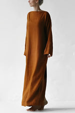 Elegant, stilfuld maxikjole i hør - Liese