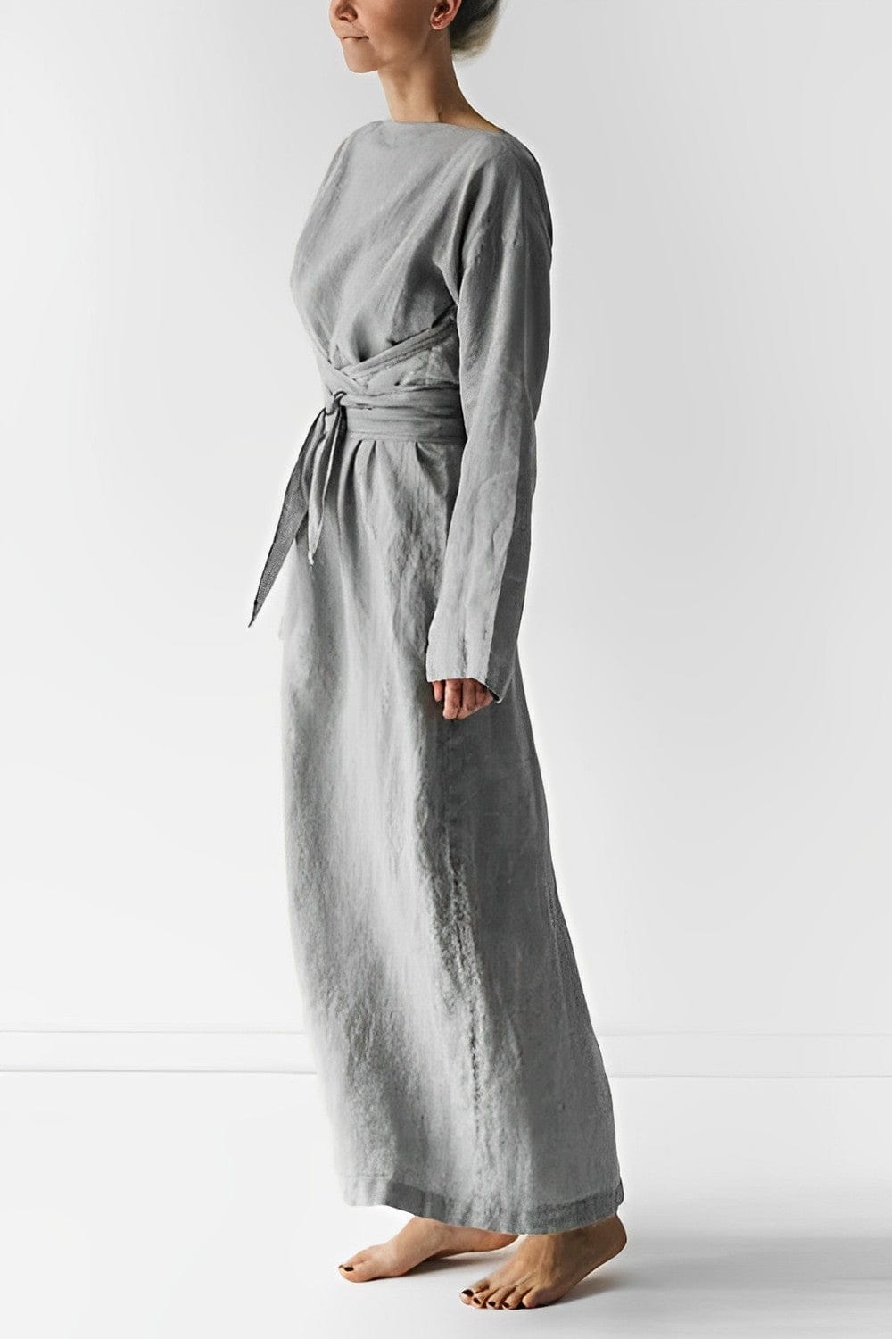 Elegant, stilfuld maxikjole i hør - Liese