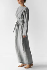 Elegant, stilfuld maxikjole i hør - Liese
