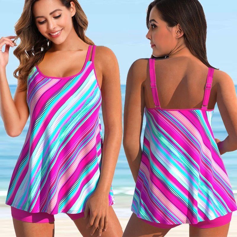 Iris l Tankini sæt med stribet print