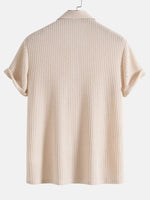 Strikket vaffel-poloshirt - Chen