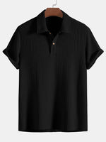 Strikket vaffel-poloshirt - Chen