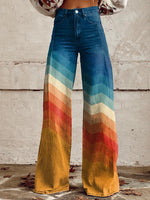 Vide Jeans | Chevron Mønster | Retro og Statement-præget