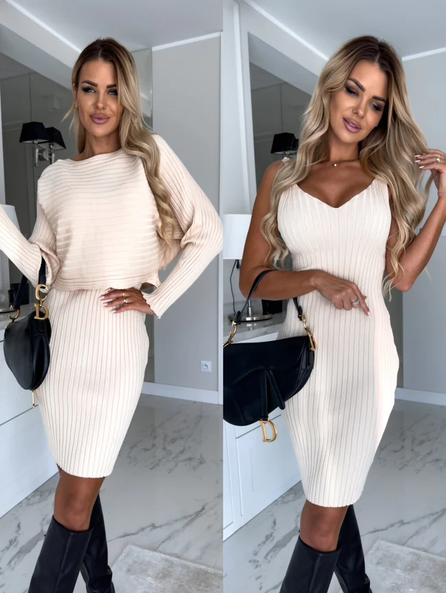 Fanny - Ærmeløs kjole - Strækbar kjole - Gratis jumper