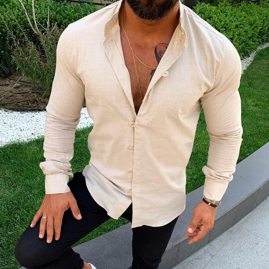 Button-down-skjorte i hør - Raul