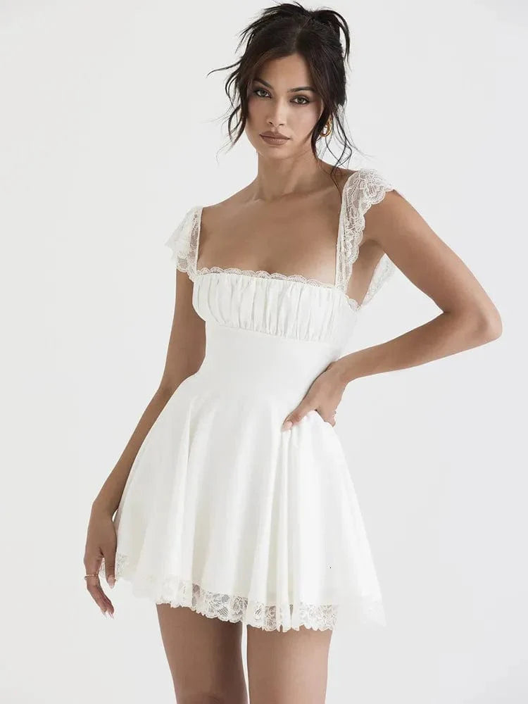 Kyra - Elegant kort midi-solkjole