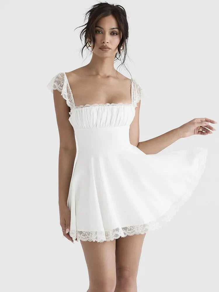 Kyra - Elegant kort midi-solkjole