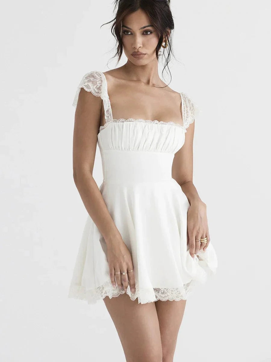 Kyra - Elegant kort midi-solkjole