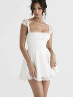 Kyra - Elegant kort midi-solkjole