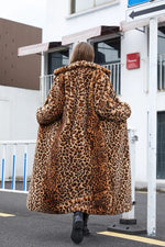 LEE - Leopardfrakke Lockere plysjakke