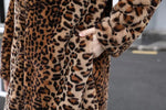 LEE - Leopardfrakke Lockere plysjakke