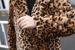 LEE - Leopardfrakke Lockere plysjakke