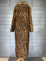 LEE - Leopardfrakke Lockere plysjakke