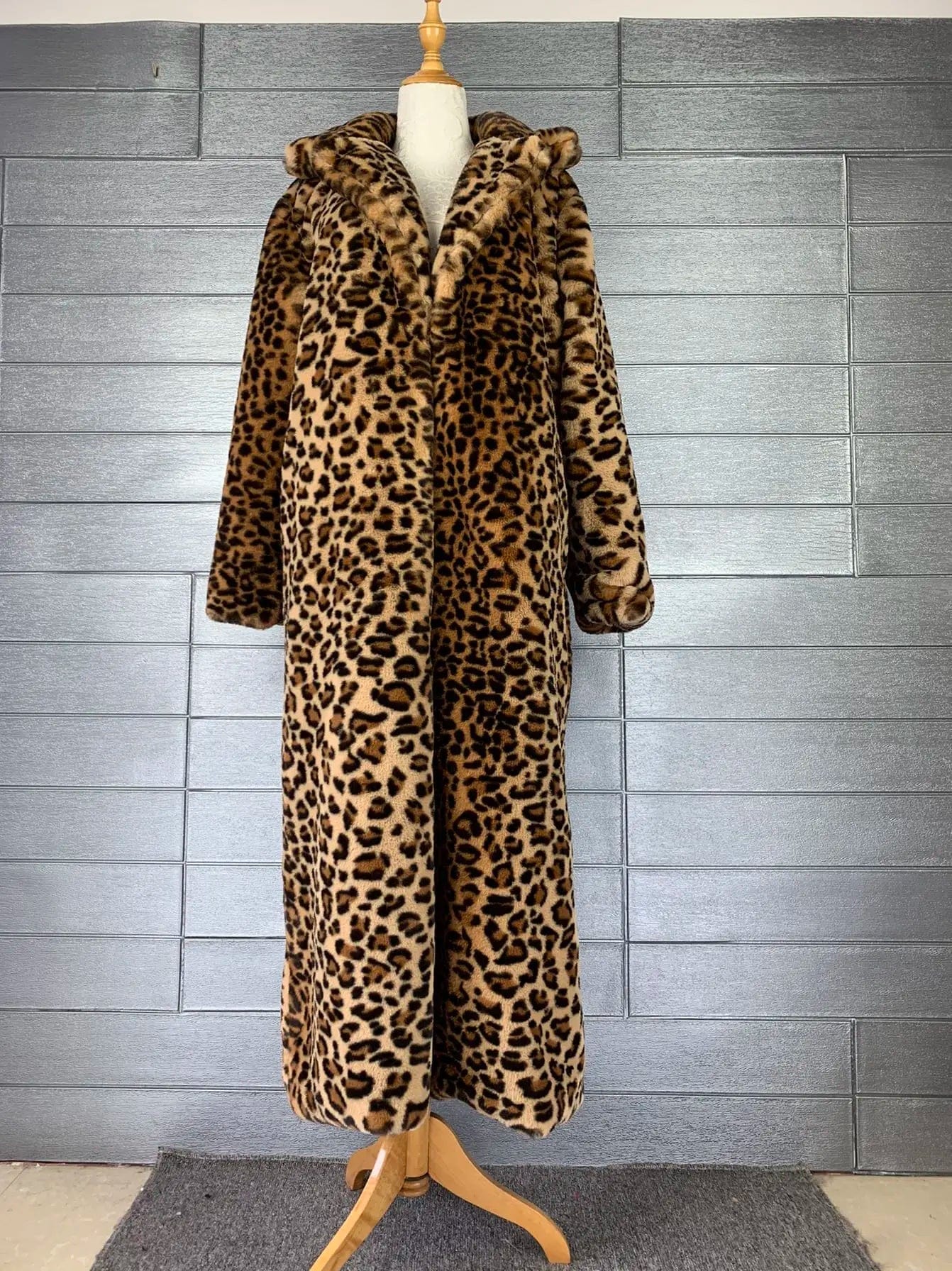 LEE - Leopardfrakke Lockere plysjakke