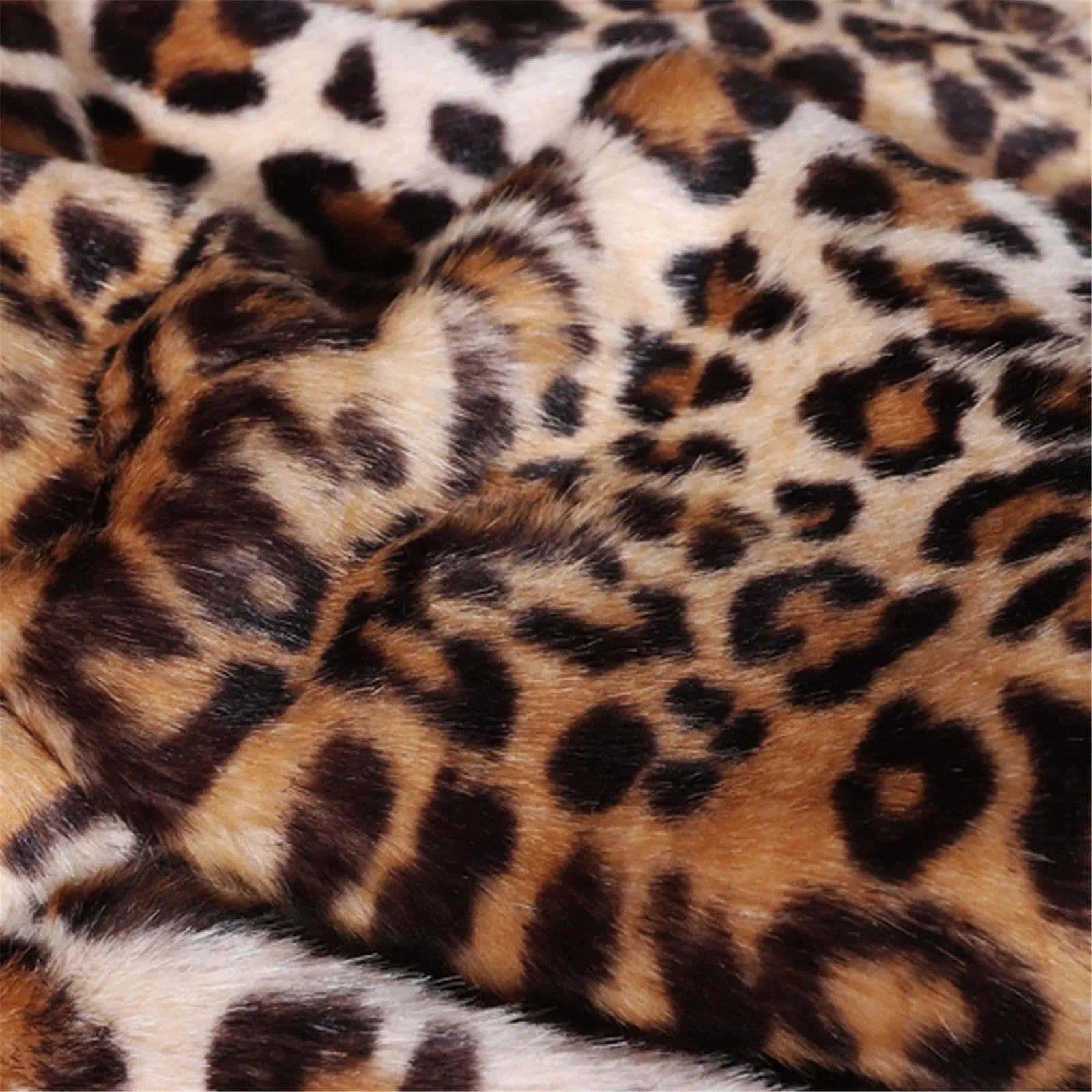 LEE - Leopardfrakke Lockere plysjakke