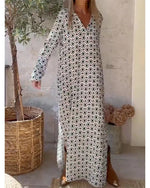 Lois | Elegant Kjole med Geometrisk Mønster