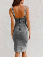 Auberon - Bodycon-midikjole I Denim