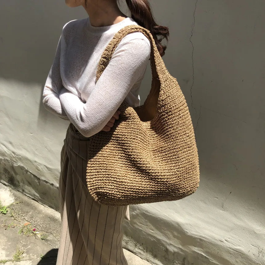 Ratten Woven Beach Bag