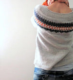 Mathilda - grå sweater i boho-stil
