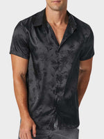 Devako Sort satinbluse