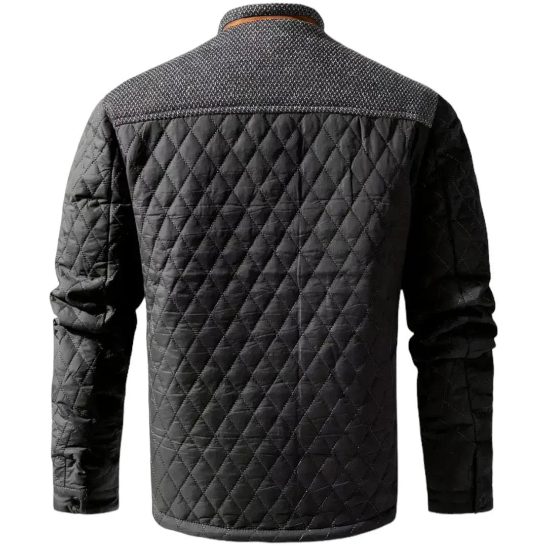 Stilfuld fieldjakke med quiltet design til mænd