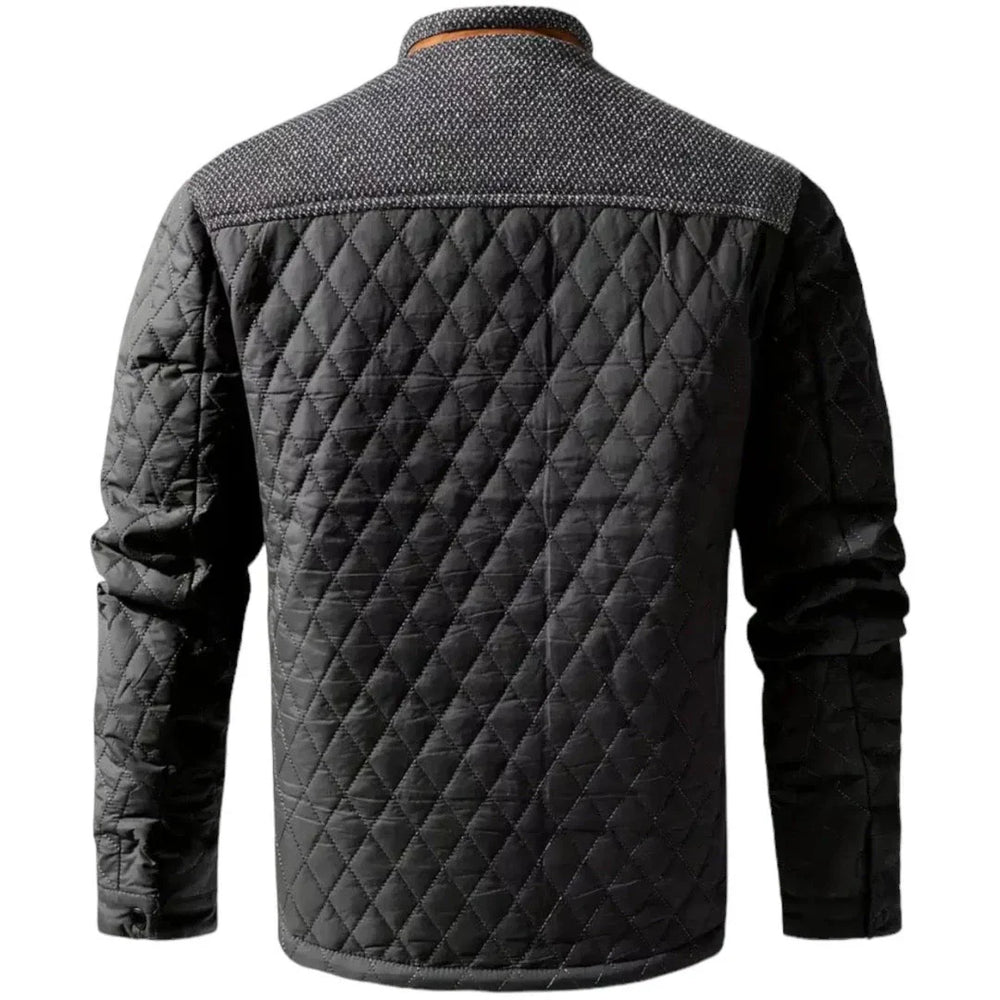 Stilfuld fieldjakke med quiltet design til mænd