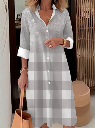 Beatrice - Elegant skjortekjole