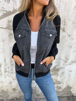 Oliva | Moderne jakke med denim