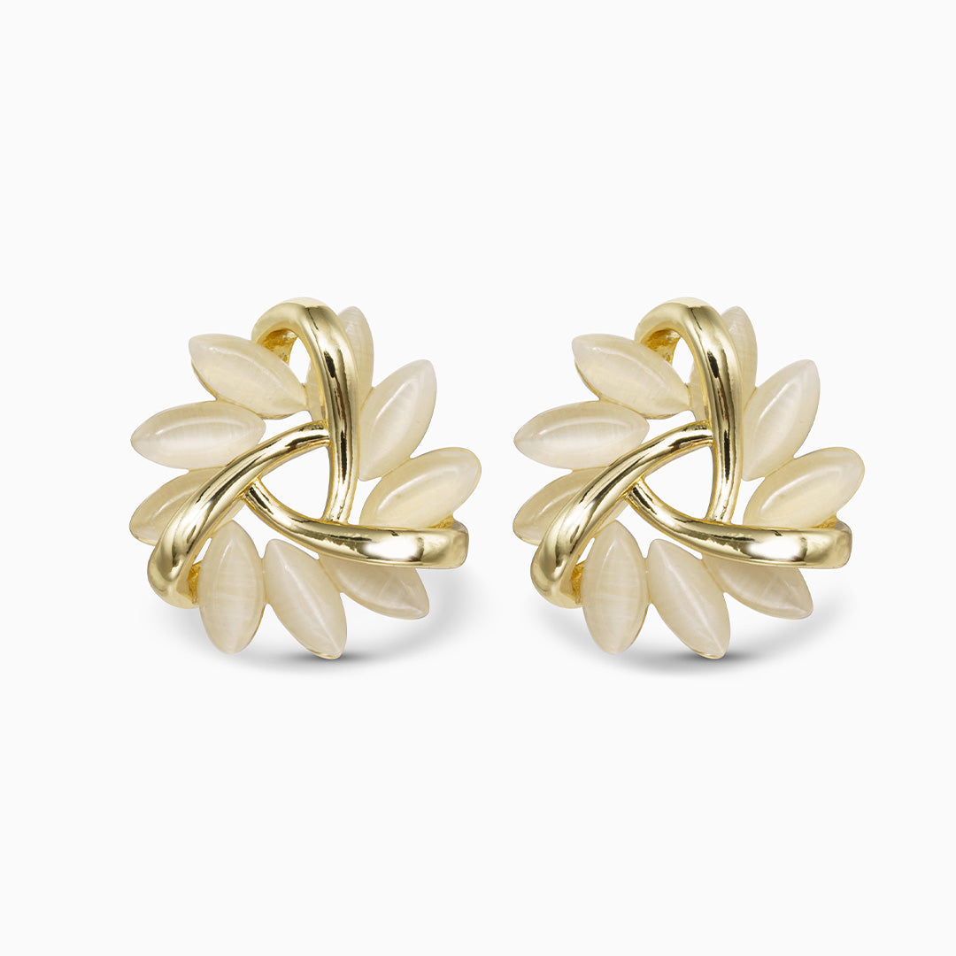 Seraphina - Elegante guldbelagte øreringe med blomstermotiv