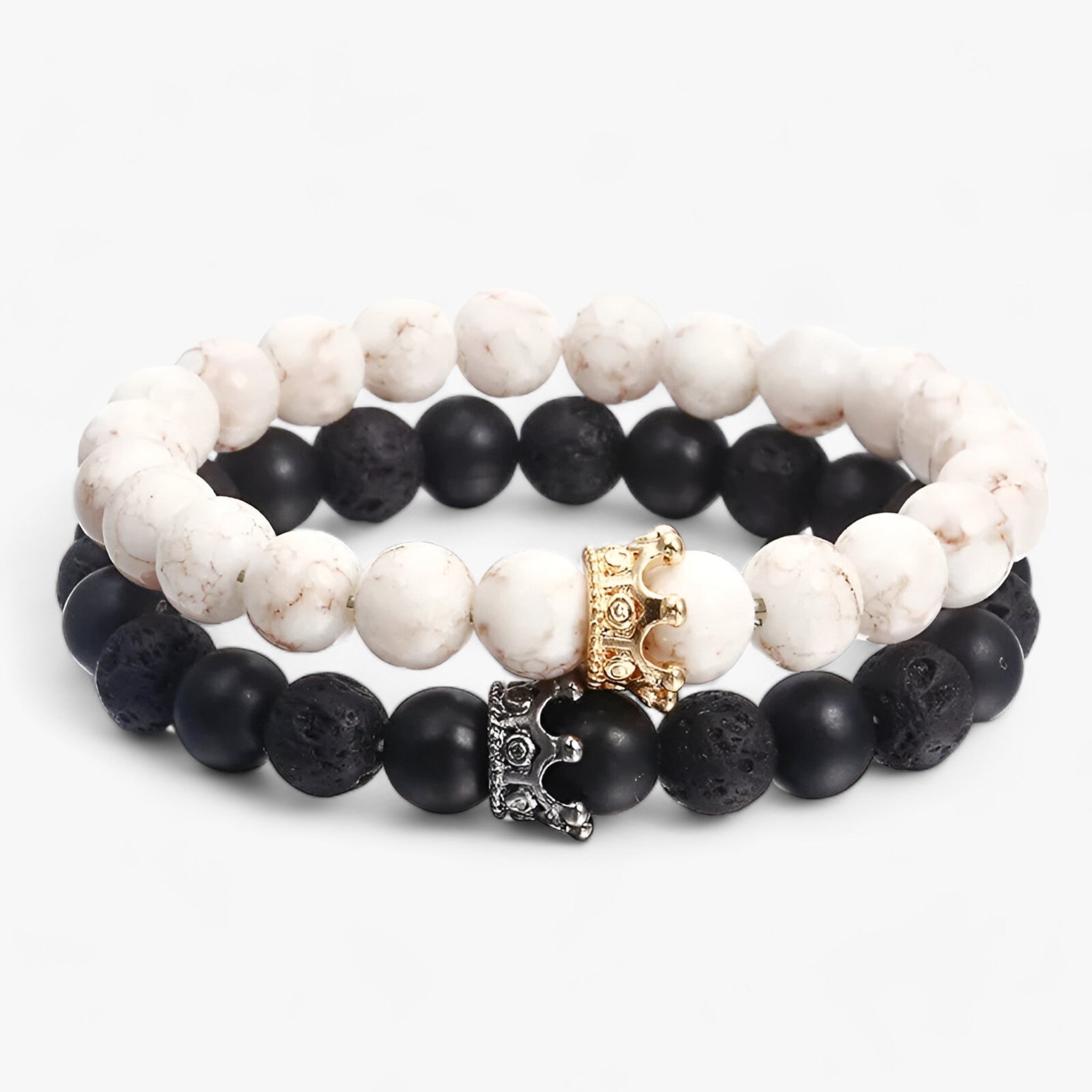 VULCANO | Naturligt Lava-Sten Armbånd - Elegant og Moderne Design