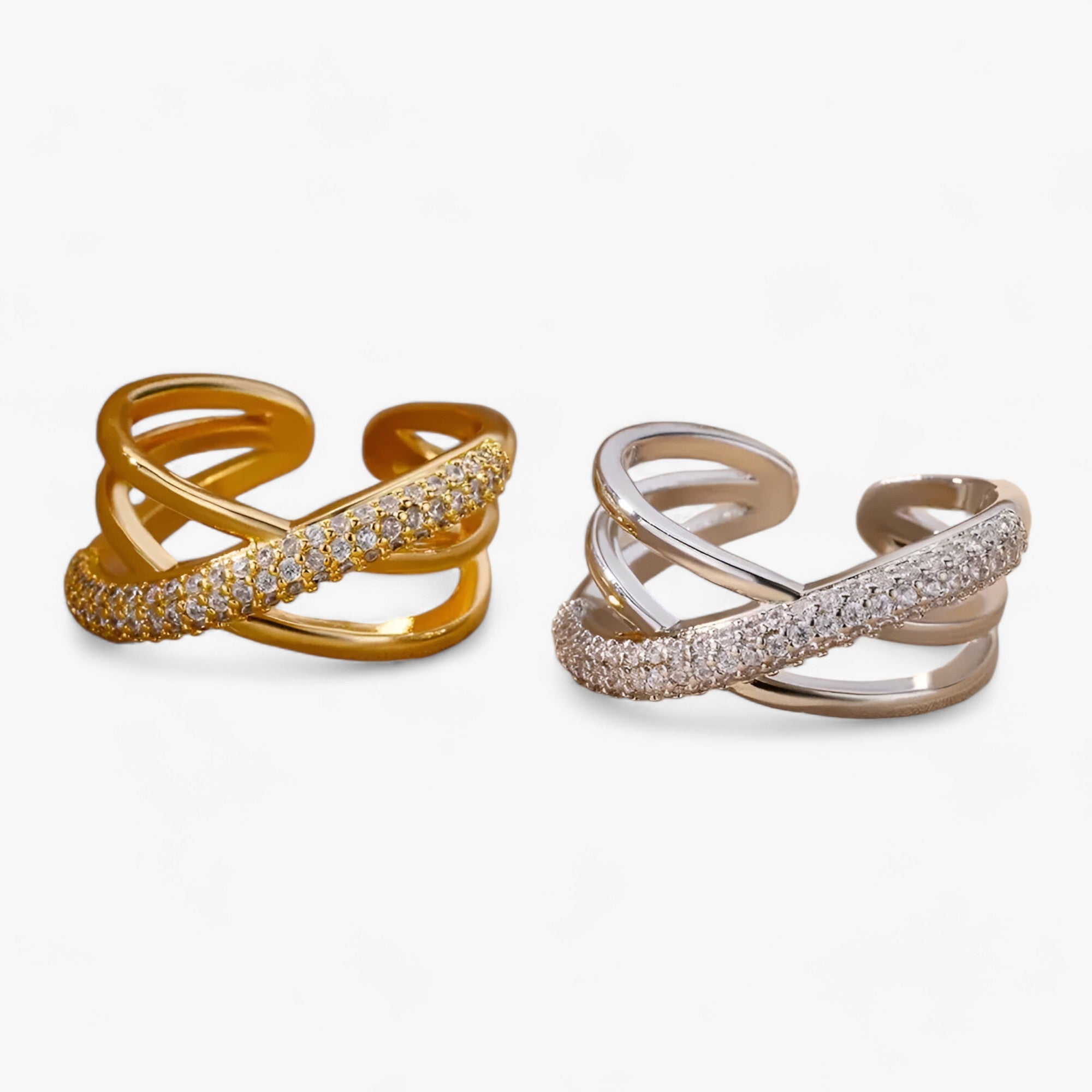 Zara | Funklende Kors Ringe - Luksuriøs Touch til Hver Speciel Begivenhed