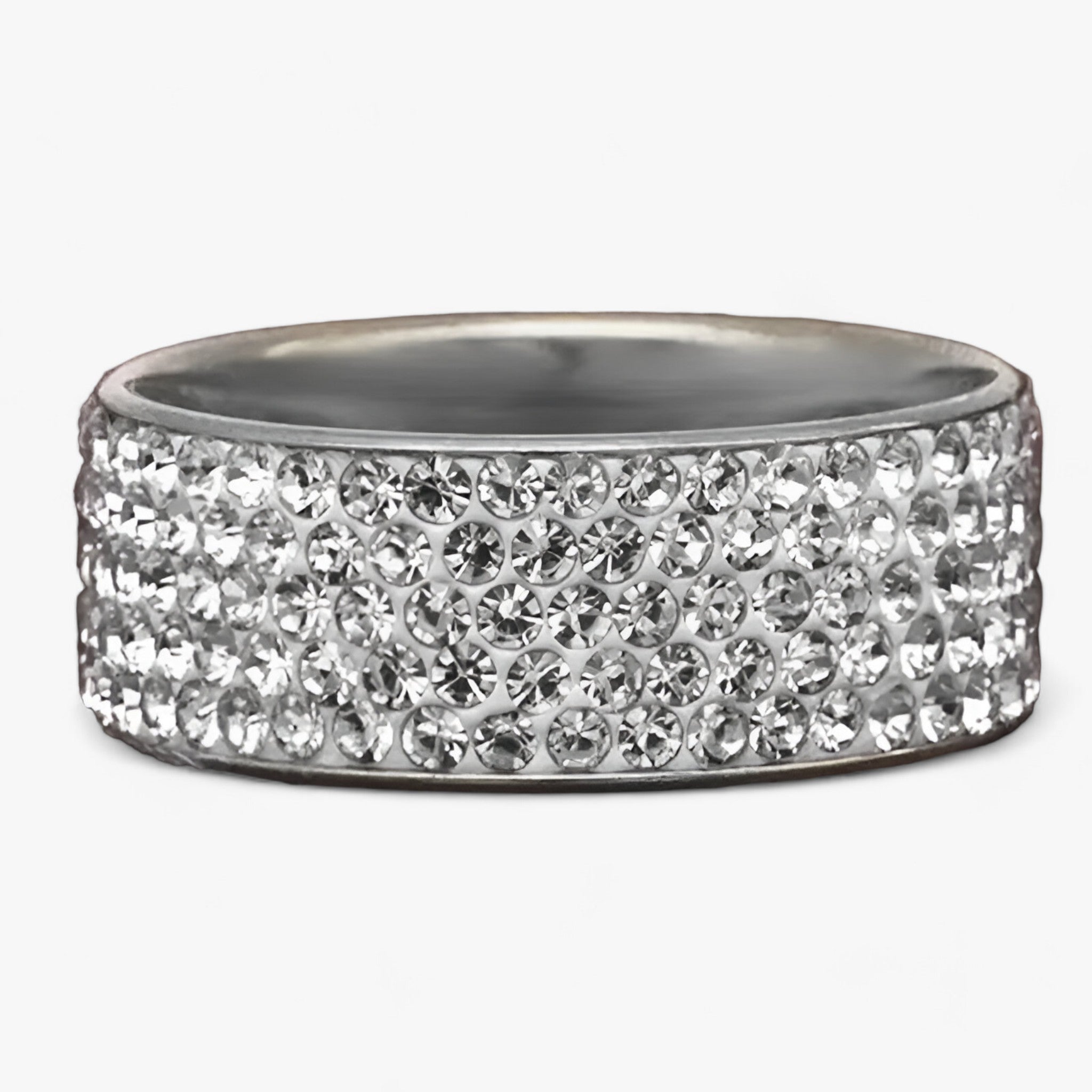 Hailie | Krystal vielsesring - elegant rustfrit stål
