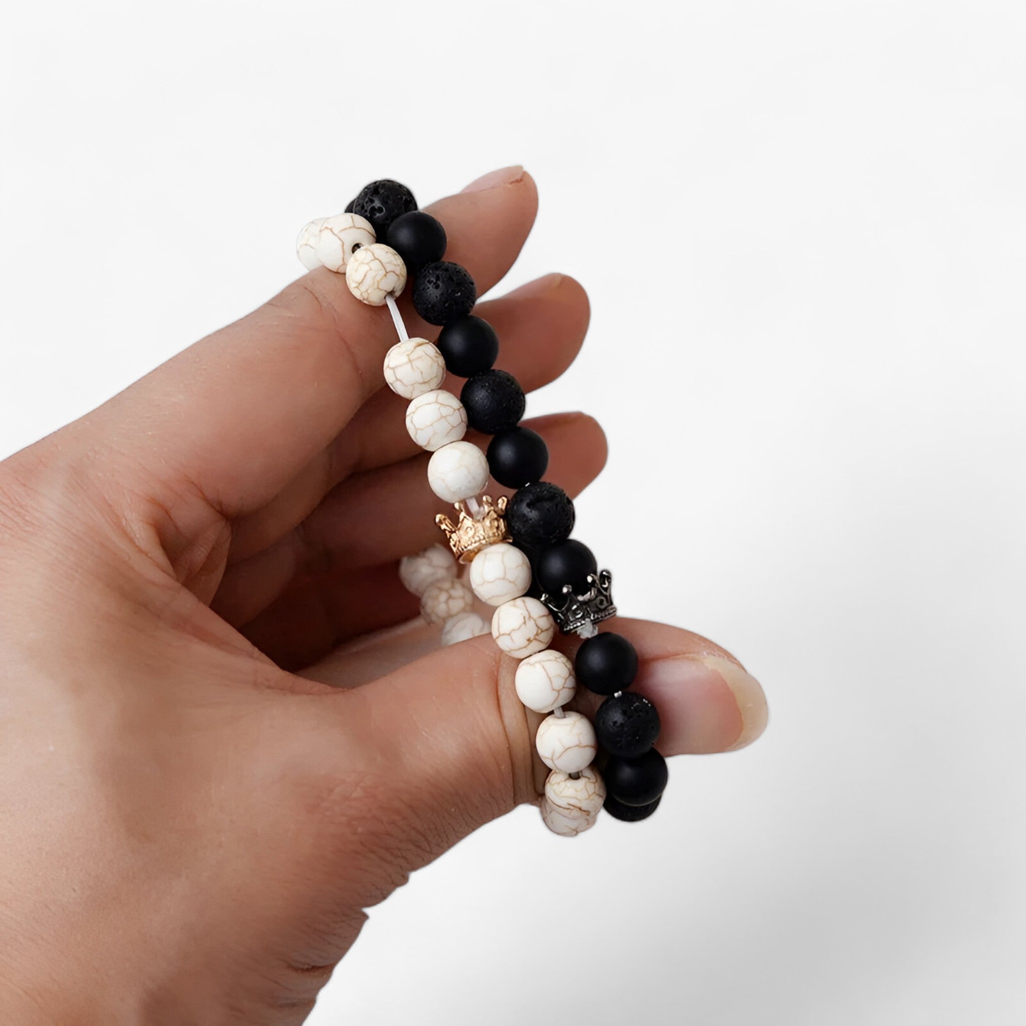 VULCANO | Naturligt Lava-Sten Armbånd - Elegant og Moderne Design