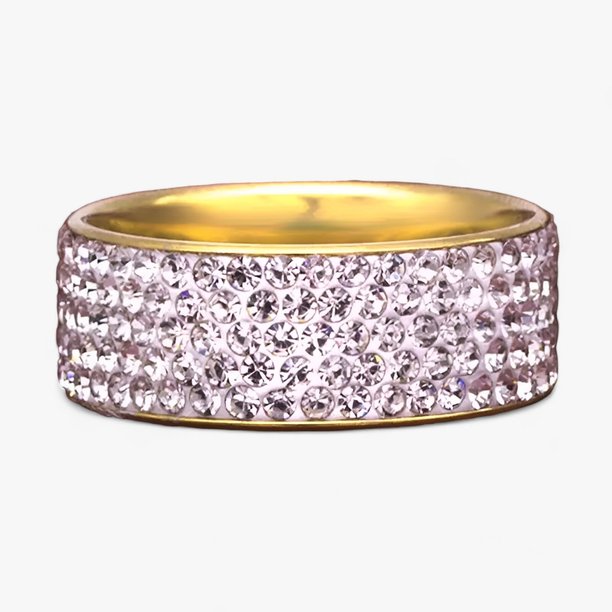 Hailie | Krystal vielsesring - elegant rustfrit stål