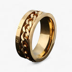 Modyle | Romersk Tal Spinner Ring - Moderne Æstetik og Holdbar Konstruktion