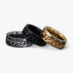 Modyle | Romersk Tal Spinner Ring - Moderne Æstetik og Holdbar Konstruktion